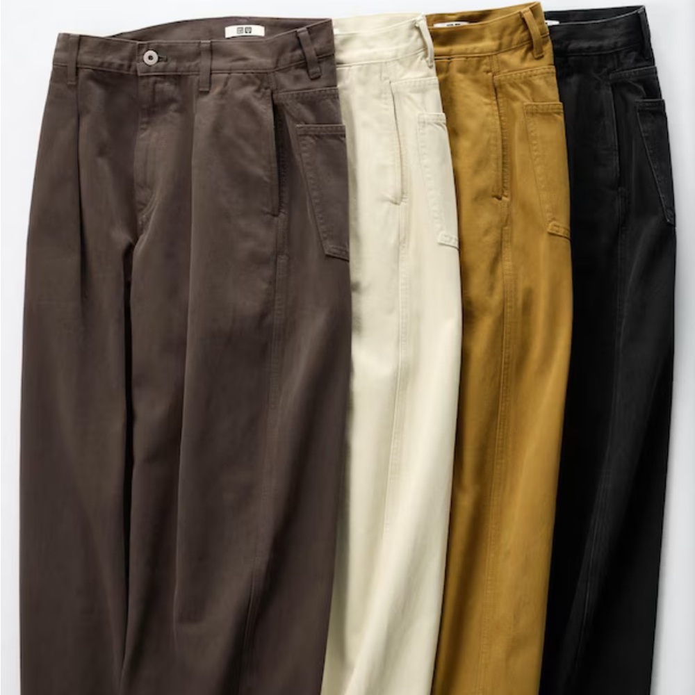 Uniqlo Women’s Black Denim Pleated Pants